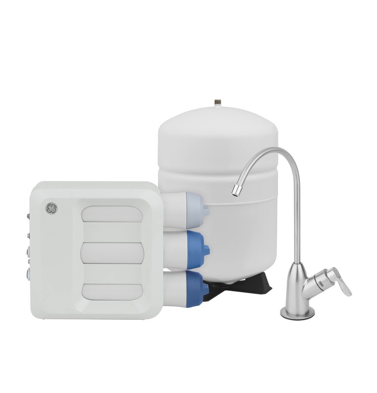 Water Filtration System 3 Stage Reverse Osmosis Under Sink GE GXRQ18NBN Faucet