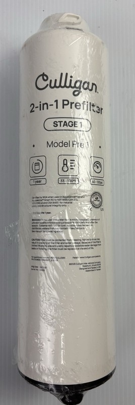 CULLIGAN 2-IN-1 PREFILTER STAGE 1 CARTRIDGE REPLACEMENT MODEL PRE 1