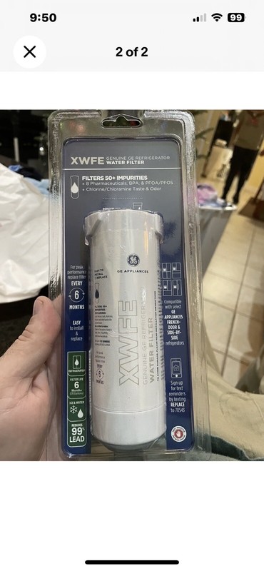 Quantity 1, GE® XWFE Refrigerator Water Filter Genuine with RFID Chip Sealed gallery