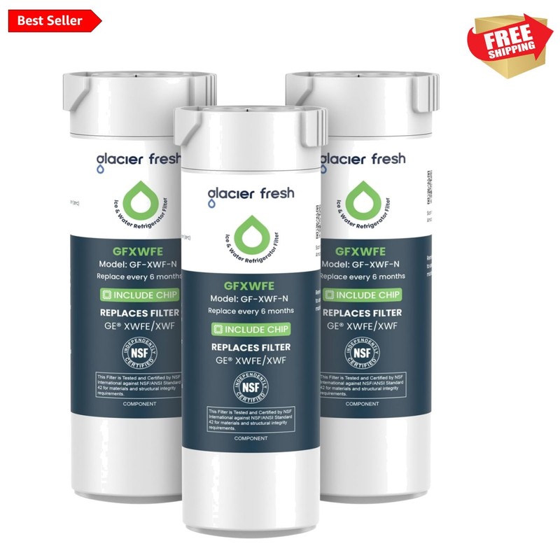 High-Efficiency GE XWFE Water Filter Set – Removes 97.9% Chlorine & Odors