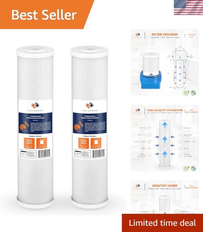 Filter Replacement 20×4.5 Inches – 5 Micron Pure Water Solution, 2 Pack