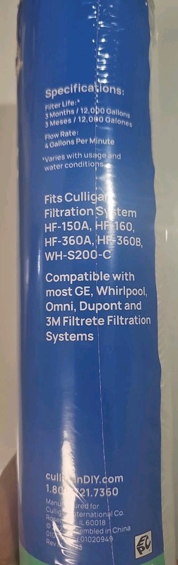 3 - 2 Pack (6) CULLIGAN Whole Home Standard FINE 3/4" Filter 10 Micron -- NEW gallery