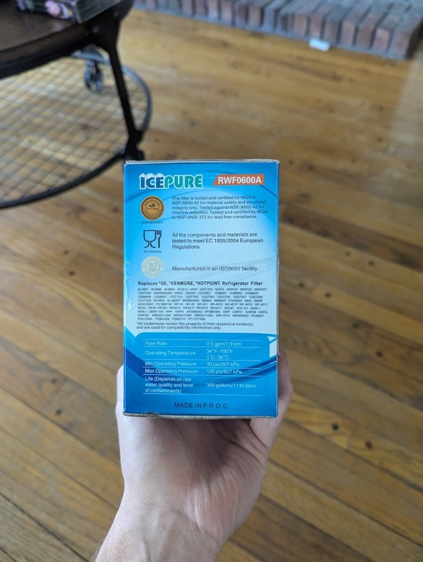 ICEPURE Replacement Water Filters: Model RWF0600A - 2 Pack (Brand New) gallery
