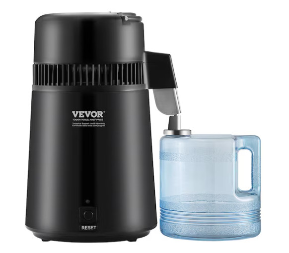 VEVOR 750 W 6.3 Gal/D Water Distiller Black 1 -Cup Electric kettle