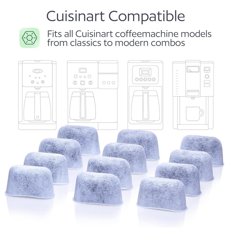 12 Pack Water Filters for Cuisinart Coffee Makers by Set of 12, Charcoal gallery