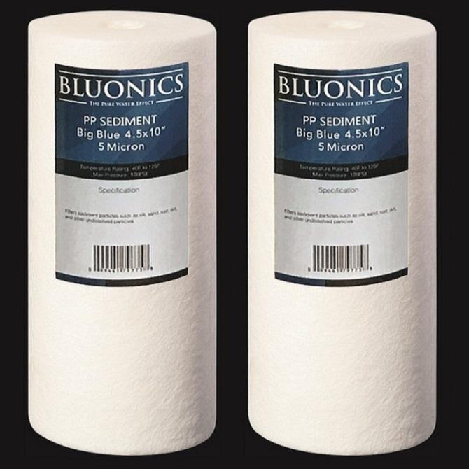 2-PK of Bluonics Sediment Whole House Water Filters Big Blue 5 Micron 10" x 4.5" gallery