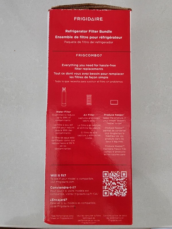Frigidaire Combo Kit PWF-1 Water Filter, PAULTRA2 FRPAPKRF, FPPWFU01 Air Filter gallery
