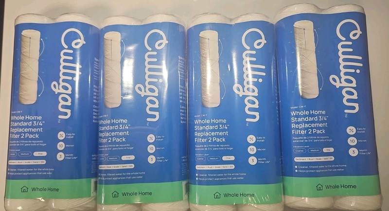 3 – 2 Pack (6) CULLIGAN Whole Home Standard FINE 3/4″ Filter 10 Micron — NEW