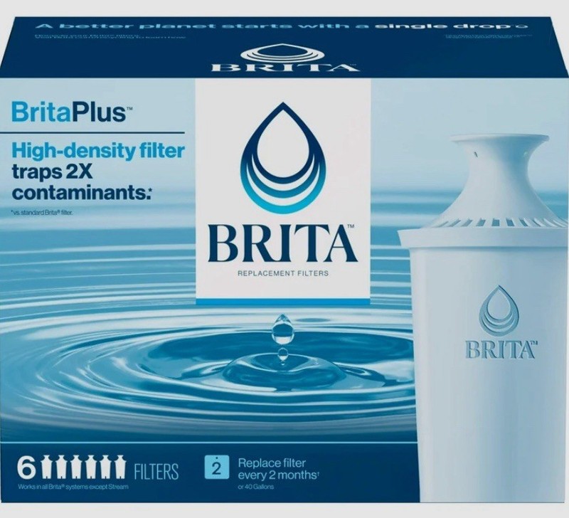 Brita Plus Pitcher Replacement High-Density Filters 6-Pack – New & Sealed