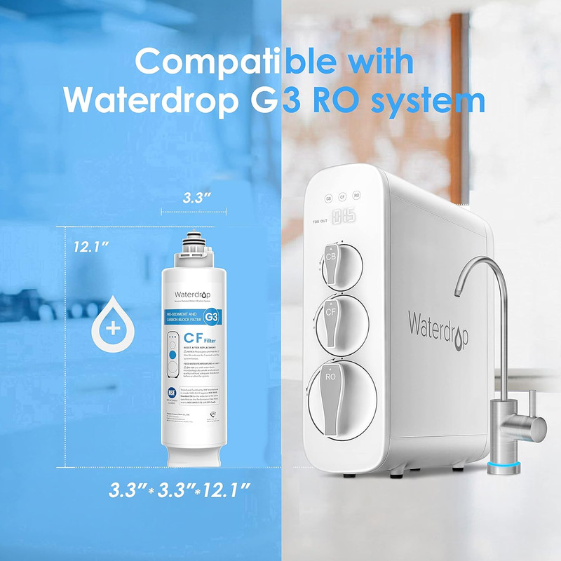 G3-N1CF Filter, Replacement for G3-W & G3P600 & G3P800 Reverse Osmosis System, gallery