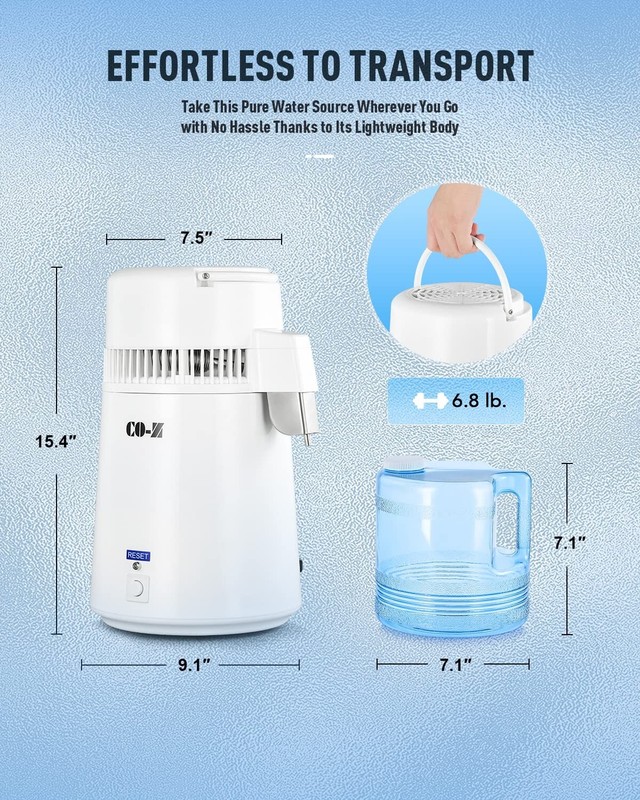 Portable 1.1 Gallon Water Distiller - Fast Distillation & Stainless Steel Design gallery
