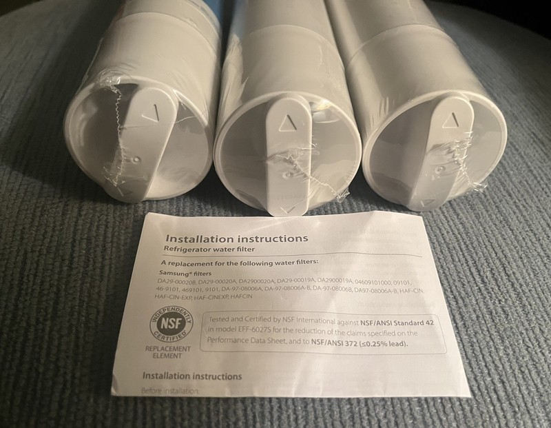 Waterdrop WD-F27 Water Fridge Filters 3 Pack! New SEALED gallery