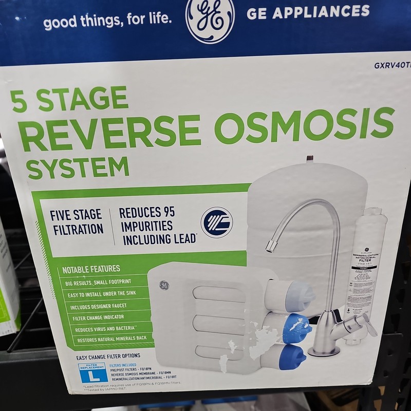 GE Under Sink 5-Stage Reverse Osmosis Water Filtration System (GXRV40TBN)