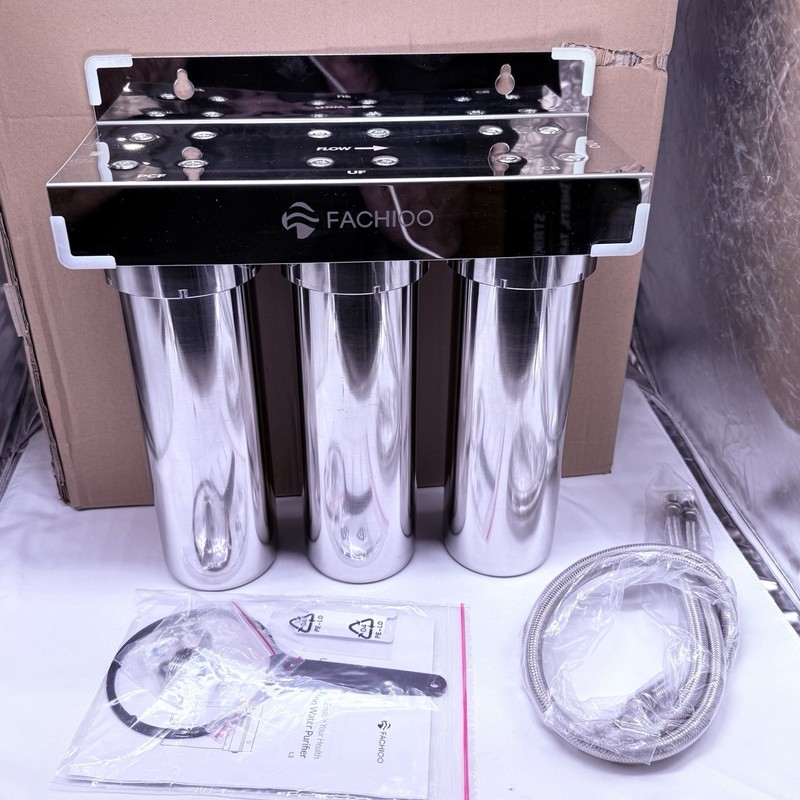 FACHIOO 0.01μm Ultra-Filtration Under Sink Water Filter System, L3, Stainless