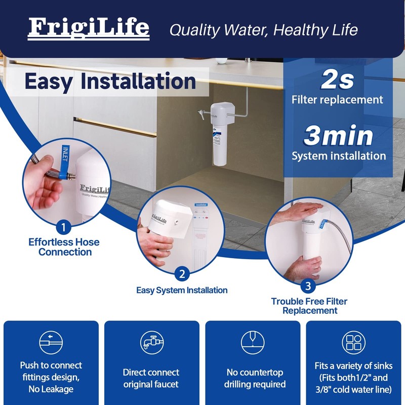 WFS5300A Under Sink Water Filter System, 3 Years, 22000 Gallons, Under Counte... gallery