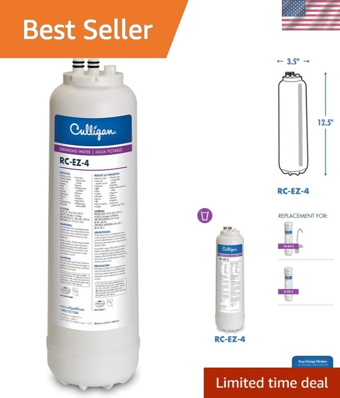 RC 4 EZ-Change Water Filtration Replacement Cartridge, 500 Gallons, White