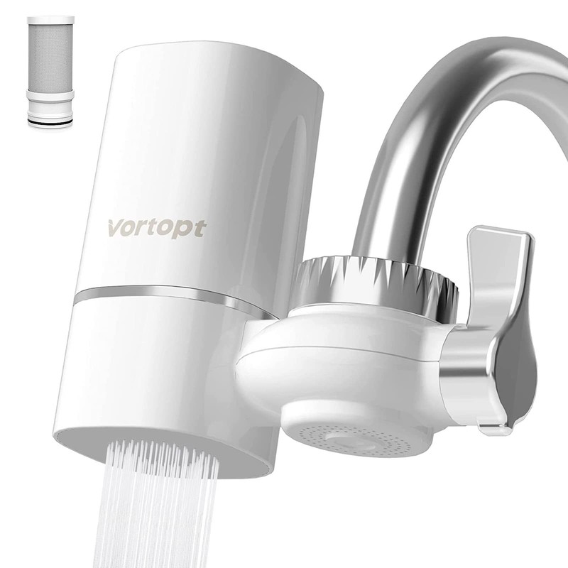 Vortopt Faucet Water Filter for Sink, T1 Rapid Flow 400 Gallons Faucet Mount…