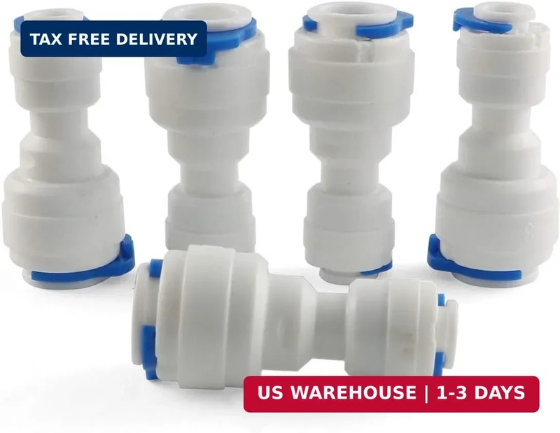 E-outstanding Quick Straight Connector 5PCS 1/4inch to 3/8inch OD Quick Straight