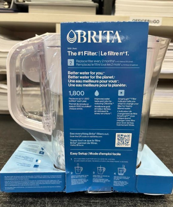 Brita 6-Cup Water Filter Pitcher in Bright White Reduces Chlorine 2 Month Filter gallery