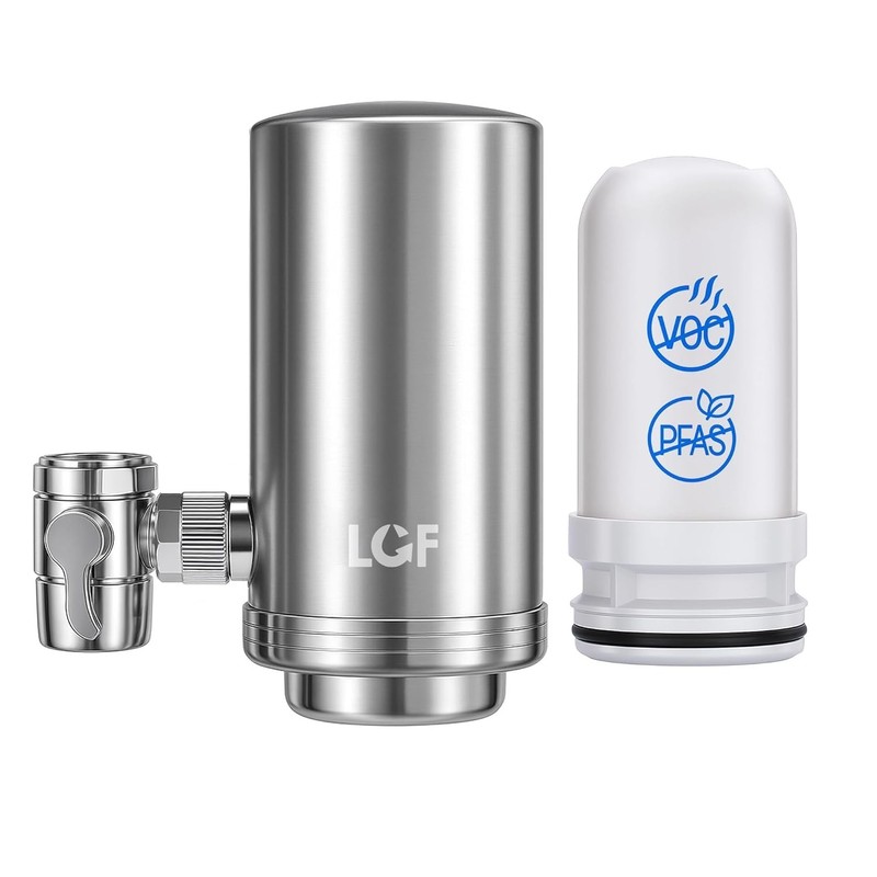 Filtro De Agua Para Tomar Cocina Baño Acero inoxidable 360 Giratorio Purificador