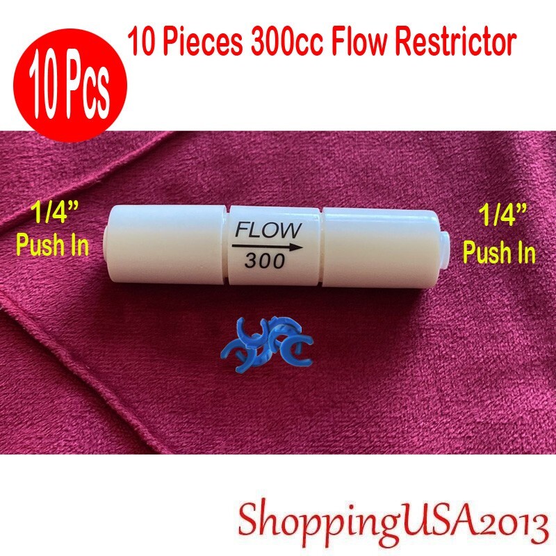 10 Pcs 300ML CC Flow Restrictor Quick Connect Push In Water Filter Under-sink gallery