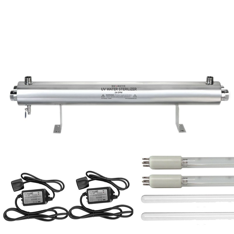 110W Ultraviolet Light Water Filter 24 GPM UV Large Home Commercial