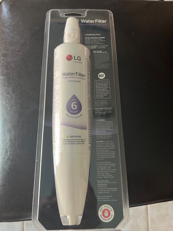 LG LT600P Refrigerator Water Filter Genuine 5231JA2006F