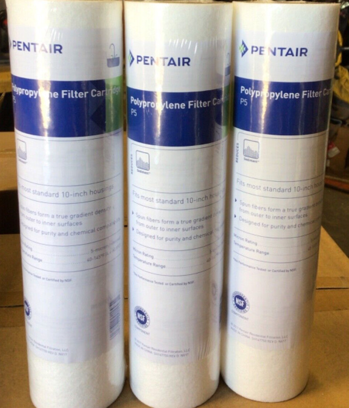 Pentair Pentek P5 Polypropylene Filter Cartridge – 3 Count Pack
