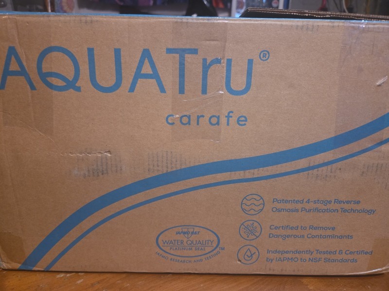 AQUATRU Carafe Countertop Reverse Osmosis Water Purifier with Filters V.Clean