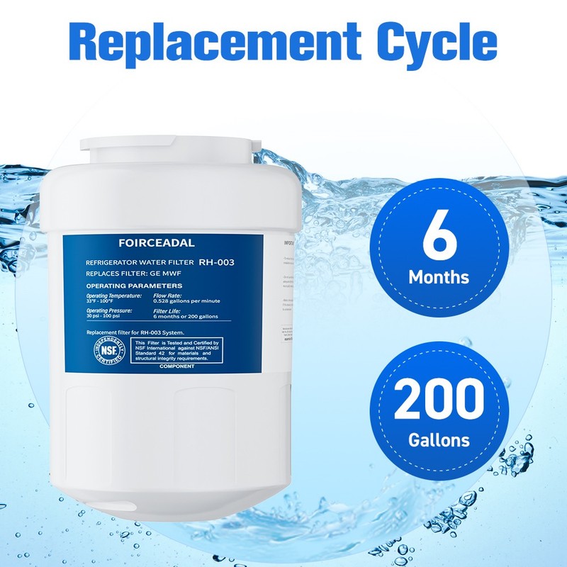 2/4 Pieces For GE MWF New Sealed GWF 46-9991 MWFP Smartwater Fridge Water Filter gallery