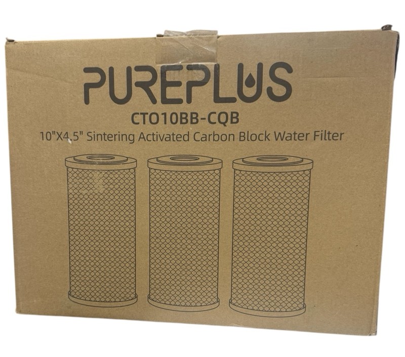 Pureplus CTO10BB-CQB Sintering Carbon Water Filter Cartridge 5 Micron. 10"x4.5” gallery
