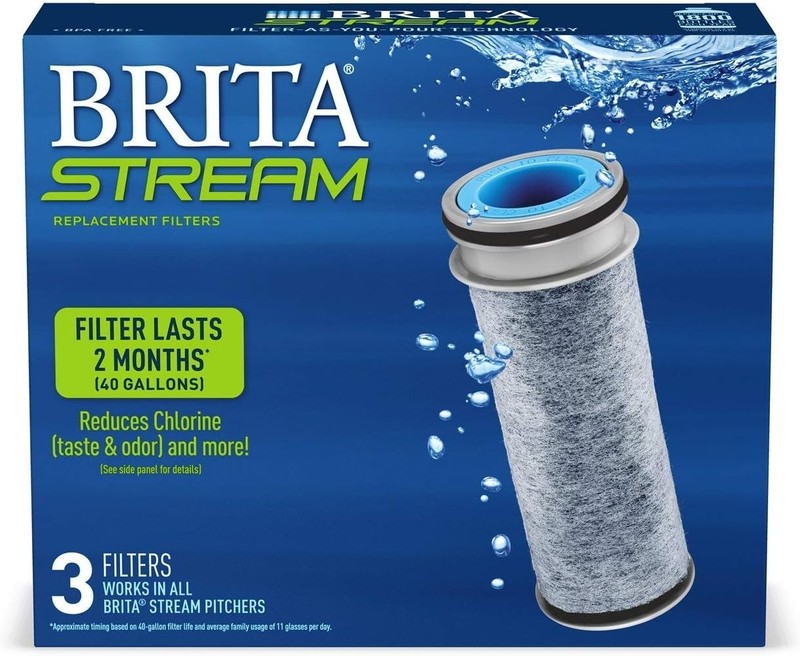 Brita Stream Water Filter Pitcher 3 Filters BPA-Free 40 Gallons gallery