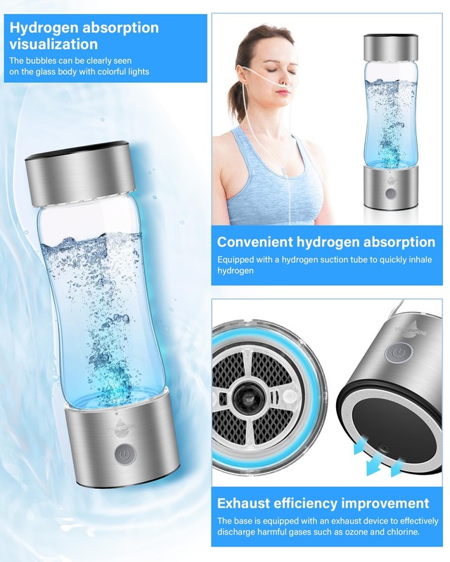 2026 Upgraded Hydrogen Water Bottle Generator 2400ppb Hydro-Rich H2 Maker gallery