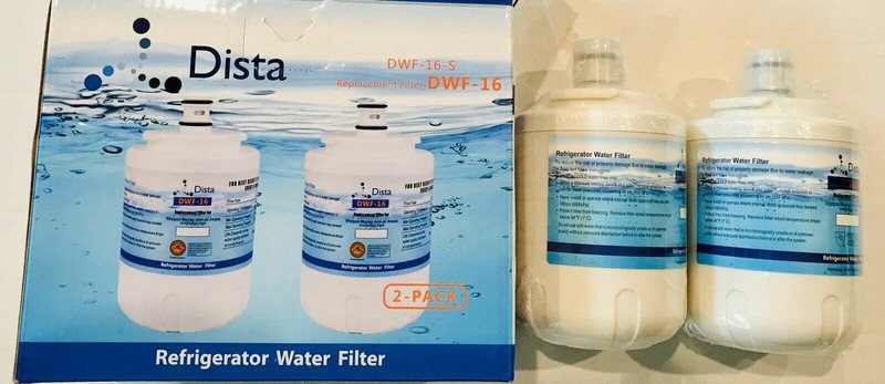 2 Pack Dista DWF-16S Refrigerator Water Filter Compatible With Samsung