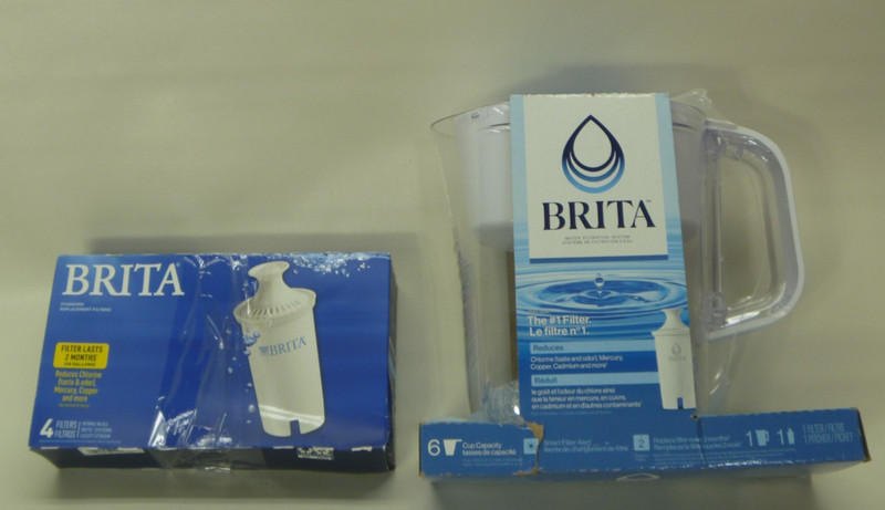 Brita 6 Cup Water Filter Pitcher System + 5 Replacement Filters White/Clear NEW
