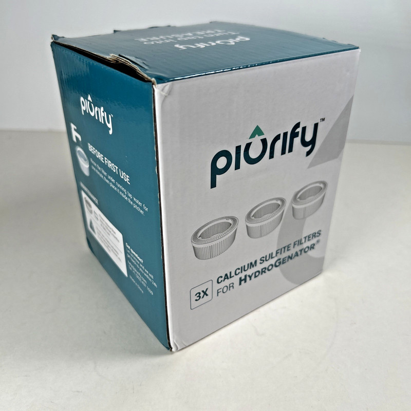Piurify 3 Pack Calcium Sulfite Filters for Water Hydrogenator Pitcher