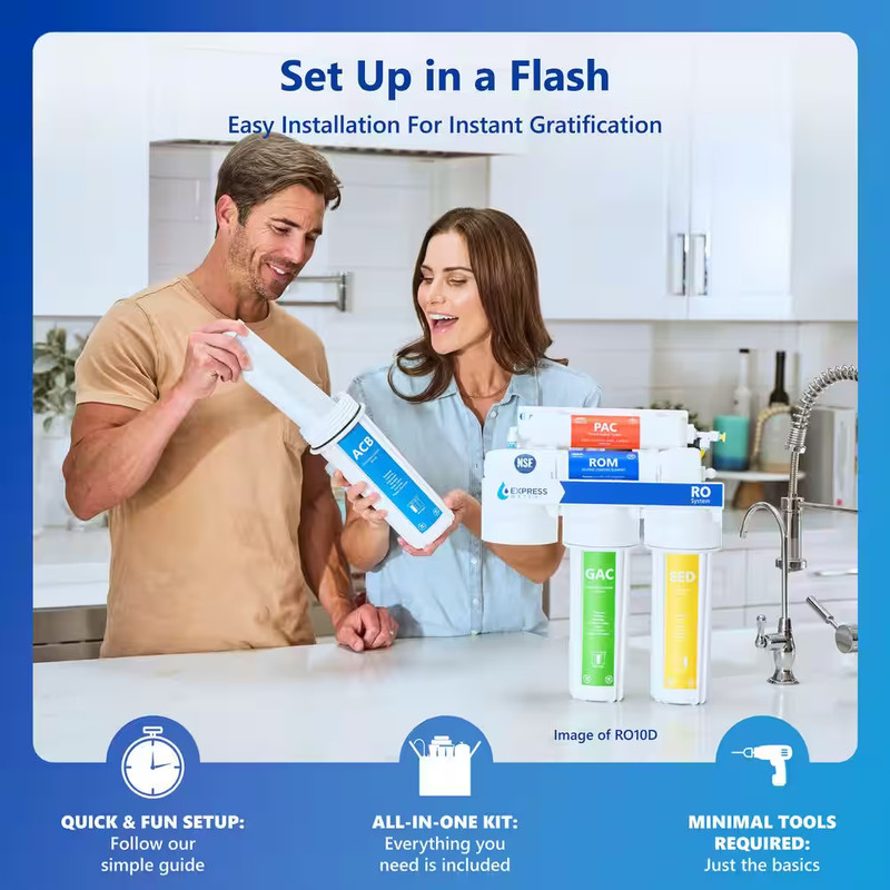 UV Reverse Osmosis Water Filtration System - 11 Stage UV Water Filter with Fauce gallery