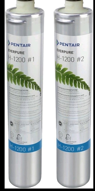 Pentair Everpure H-1200 Quick-Change Filter Cartridge Set, EV928201, Replacement
