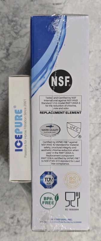 ICEPURE RWF1200A Replacement Water Filters With AF004 Air Filters 2 Pack New gallery