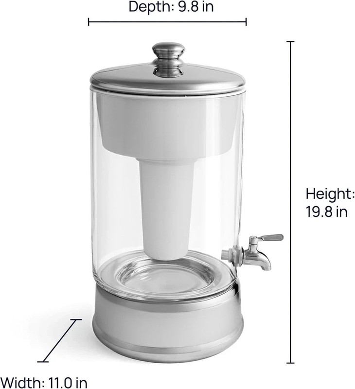 with ZeroWater Technology 40-Cup Glass Water Filter Dispenser – Includes 5-St... gallery