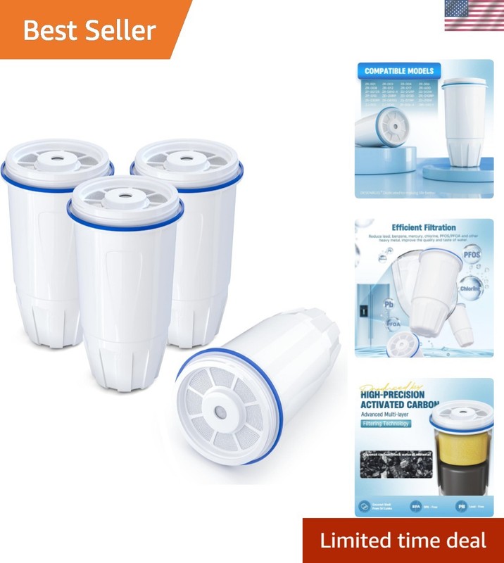 Upgraded Water Filter Replacement for Zero Pitcher and Dispenser ZR-001 ZR-00…