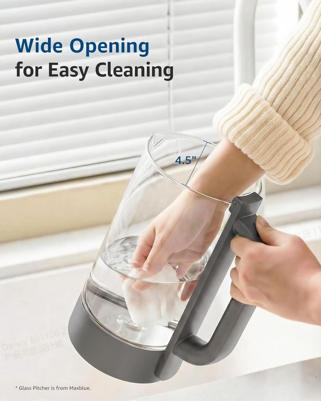 Maxblue GPWD Glass Water Pitcher Compatible with Waterdrop M6H RO System, Grey gallery