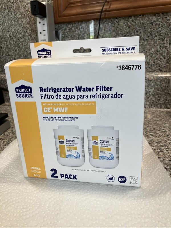 Project Source #3846776 G-1-2 Refrigerator Water Filters fits GE MWF
