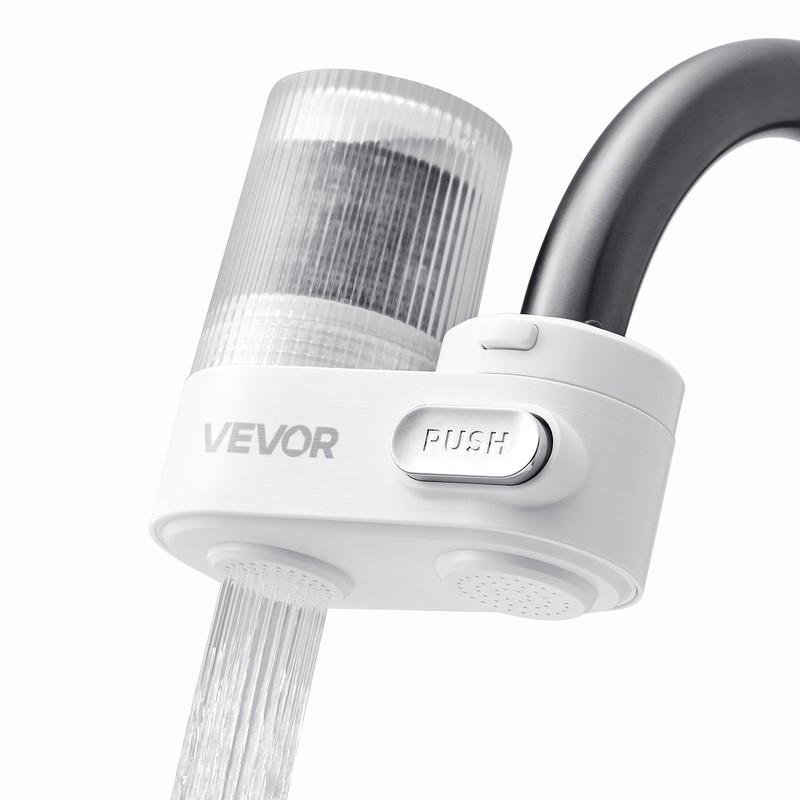 VEVOR Faucet Mount Water Filter Sink Water Purifier for Kitchen Vertical White