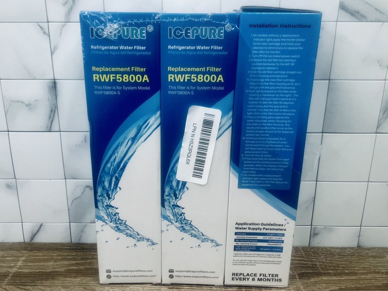 🆕 3x IcePure Refrigerator Water Replacement Filter RWF5800A FREE SHIPPING!!!