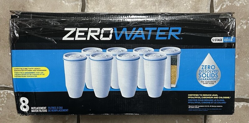 Lot of 8 Culligan Replacement Water Filters Fits ZeroWater Pitchers Sealed New