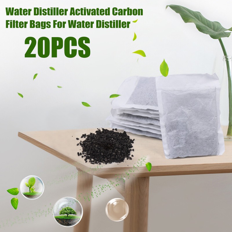 20 Packs Activated Carbon Charcoal Filters For Water Distiller Hygiene US gallery