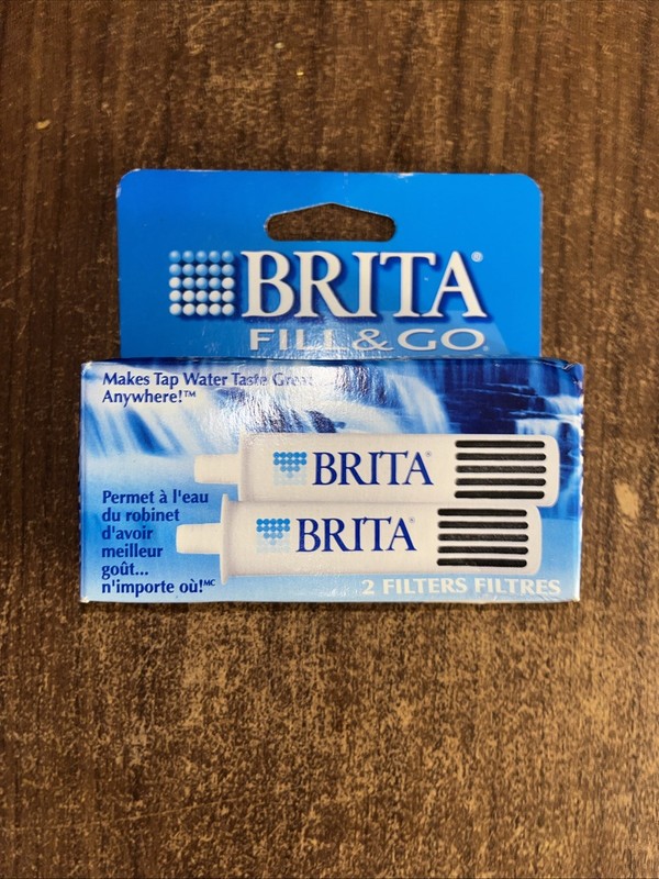 Brita Fill and Go Water Filter Filtration Replacement Filters 2 Pack