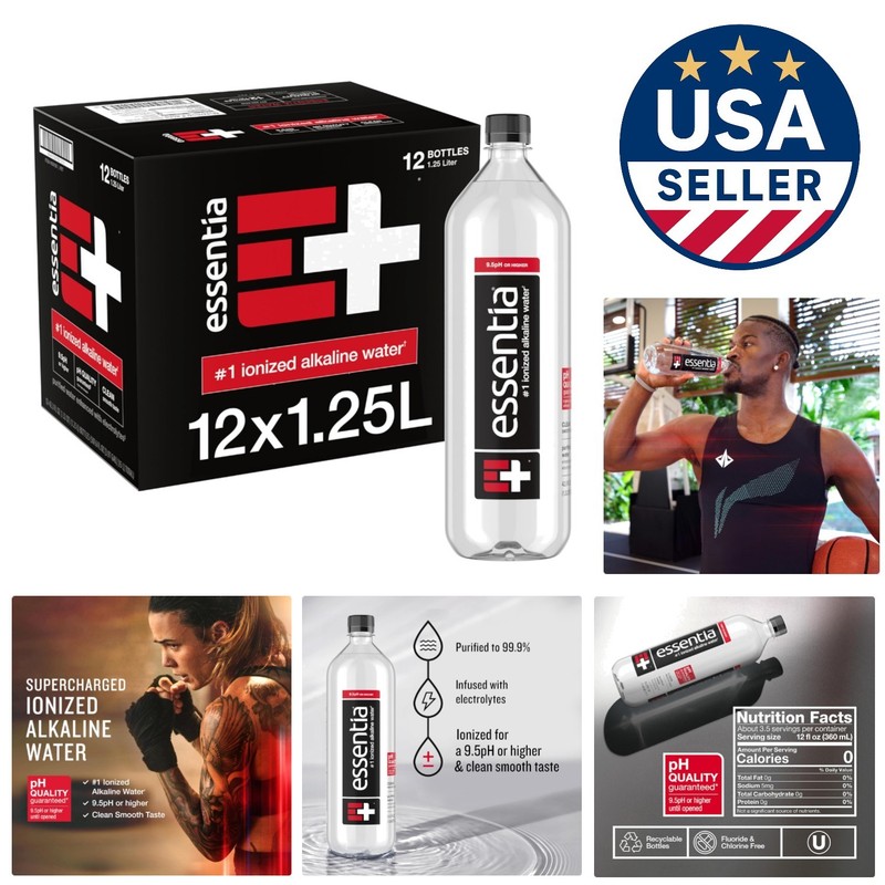 Pack of 12 Ionized Alkaline Water – Smooth Taste, 99.9% Pure & Electrolytes