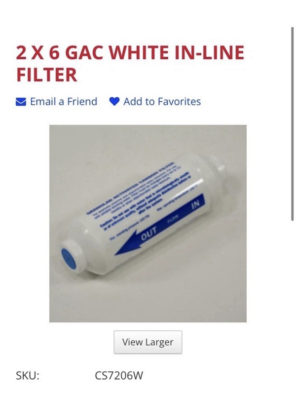Microline RO Replacement Filter S7206W INCLUDES 1/4" JG QUICK CONNECT Ships Free gallery
